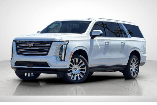 Crystal White Tricoat 2025 Cadillac Escalade ESV Premium Luxury Platinum