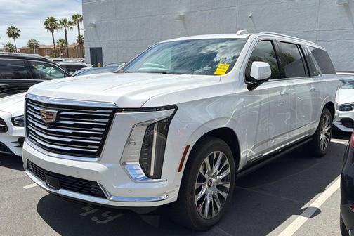 Crystal White Tricoat 2025 Cadillac Escalade ESV Premium Luxury Platinum