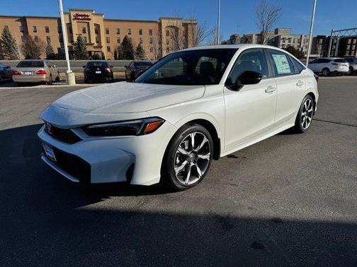 Platinum White Pearl 2026 Honda Civic Hybrid Sport Touring