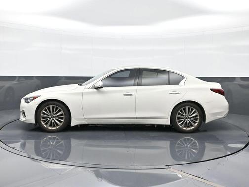Pure White 2023 INFINITI Q50 3.0t LUXE
