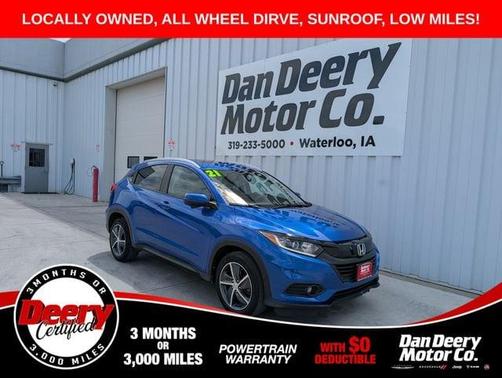 Aegean Blue Metallic 2021 Honda HR-V EX