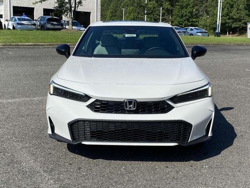 Platinum White Pearl 2025 Honda Civic Hybrid Sport