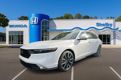 Platinum White Pearl 2025 Honda Accord Hybrid Touring