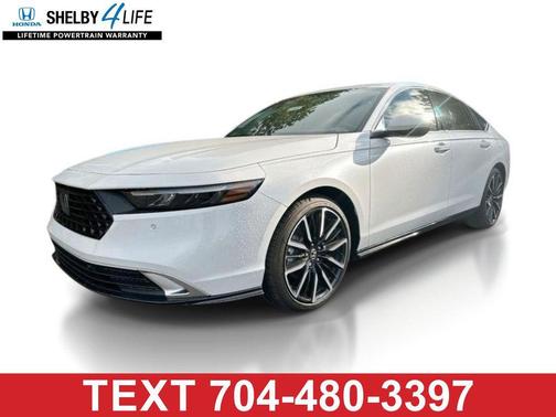 Platinum White Pearl 2025 Honda Accord Hybrid Touring