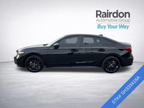 Crystal Black Pearl 2025 Honda Civic Hybrid Sport