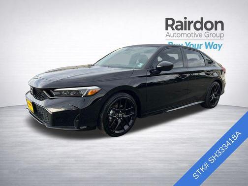 Crystal Black Pearl 2025 Honda Civic Hybrid Sport