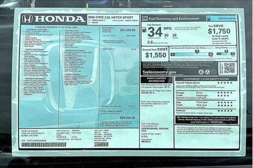 2025 Honda Civic Sport