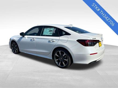 Platinum White 2026 Honda Civic Hybrid Sport