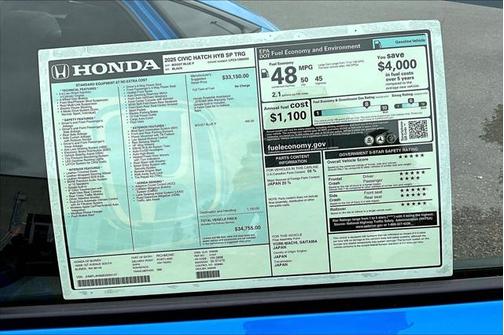 2025 Honda Civic Hybrid Sport Touring