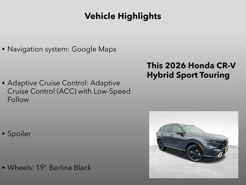 Meteorite Gray Metallic 2026 Honda CR-V Hybrid Sport Touring AWD