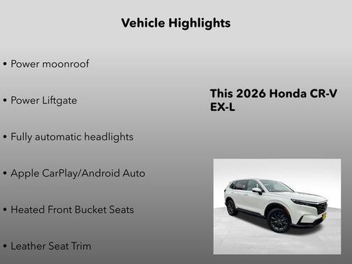 Platinum White Pearl 2026 Honda CR-V EX-L AWD