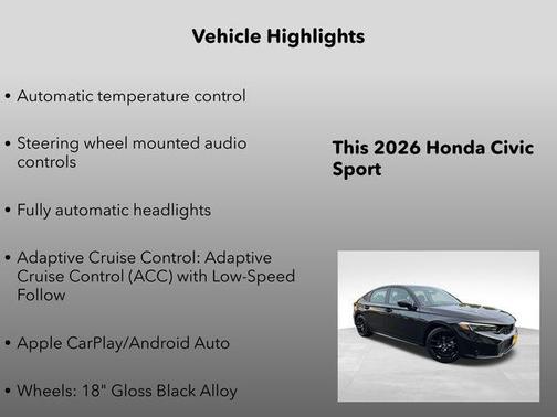2026 Honda Civic Sport