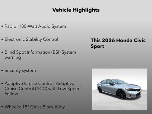 2026 Honda Civic Sport