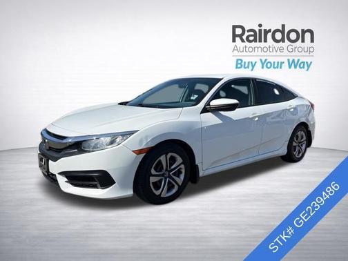 White Orchid Pearl 2016 Honda Civic LX