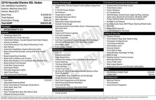 2018 Hyundai ELANTRA SEL