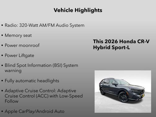 2026 Honda CR-V Hybrid Sport-L AWD