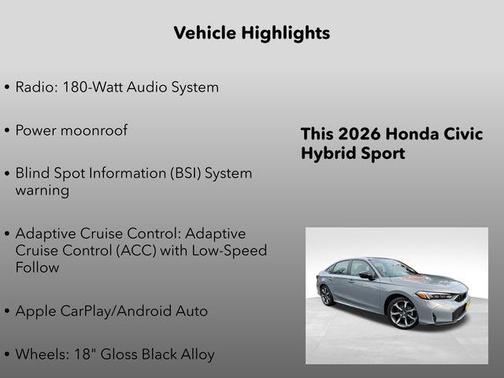 2026 Honda Civic Hybrid Sport