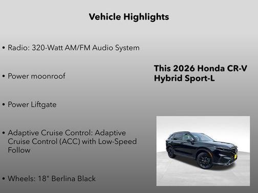 Crystal Black Pearl 2026 Honda CR-V Hybrid Sport-L AWD