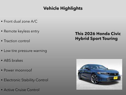 2026 Honda Civic Hybrid Sport Touring
