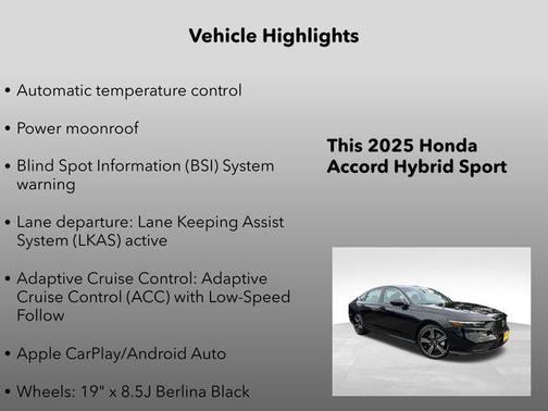 2025 Honda Accord Hybrid Sport