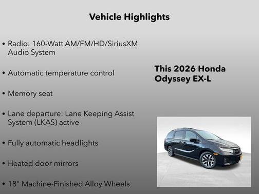 2026 Honda Odyssey EX-L