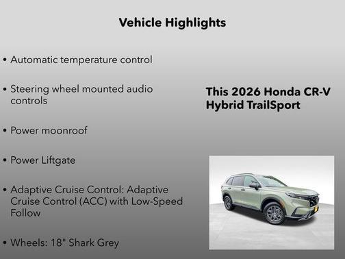 Ash Green Metallic 2026 Honda CR-V Hybrid TrailSport AWD