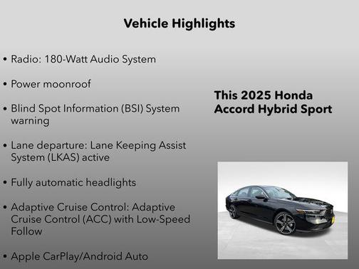 2025 Honda Accord Hybrid Sport