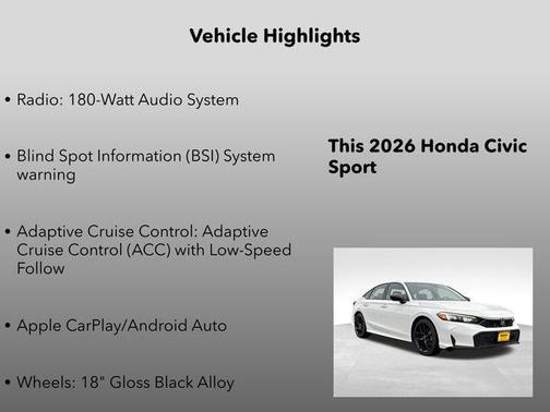 2026 Honda Civic Sport
