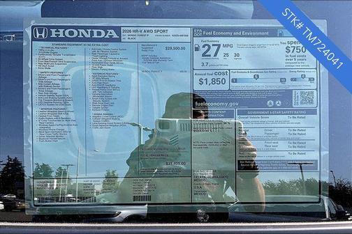 2026 Honda HR-V AWD Sport