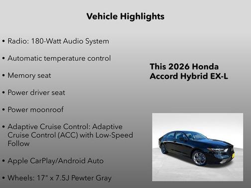 2026 Honda Accord Hybrid EX-L