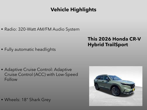 Ash Green Metallic 2026 Honda CR-V Hybrid TrailSport AWD