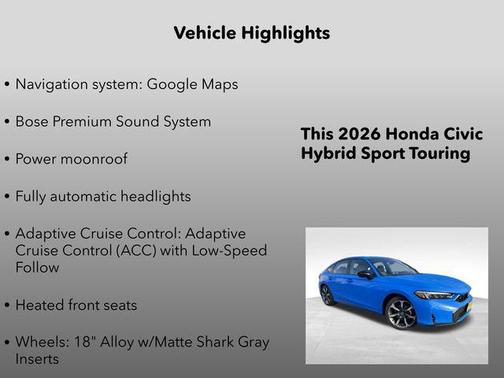 2026 Honda Civic Hybrid Sport Touring