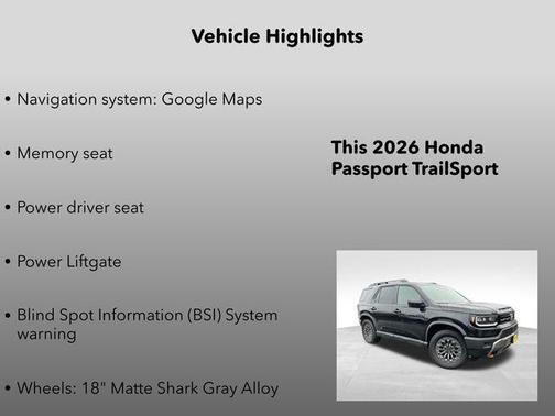2026 Honda Passport AWD TrailSport