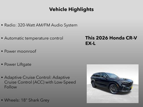 Crystal Black Pearl 2026 Honda CR-V EX-L AWD