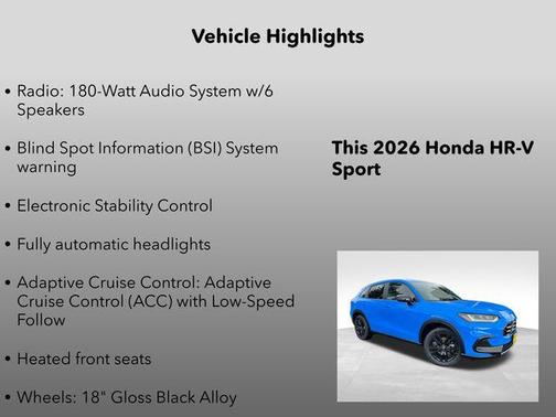 2026 Honda HR-V AWD Sport