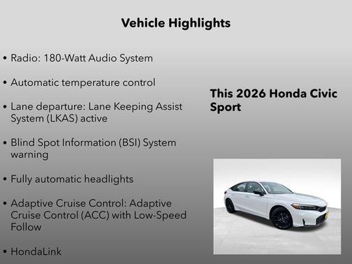 2026 Honda Civic Sport