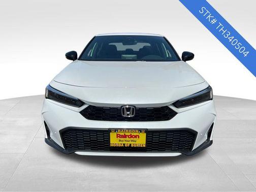 Platinum White Pearl 2026 Honda Civic Hybrid Sport Touring