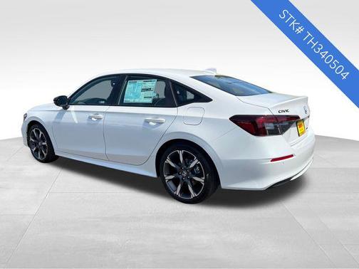 Platinum White Pearl 2026 Honda Civic Hybrid Sport Touring