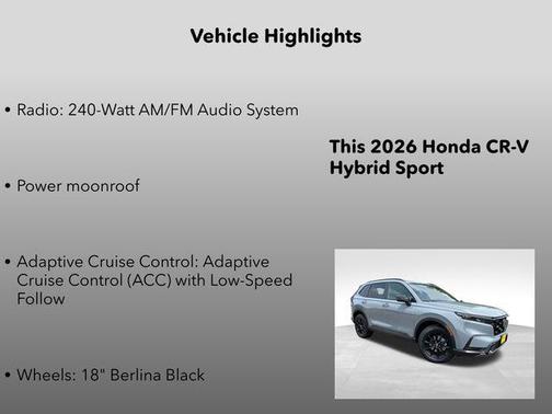 Urban Gray Pearl 2026 Honda CR-V Hybrid Sport AWD
