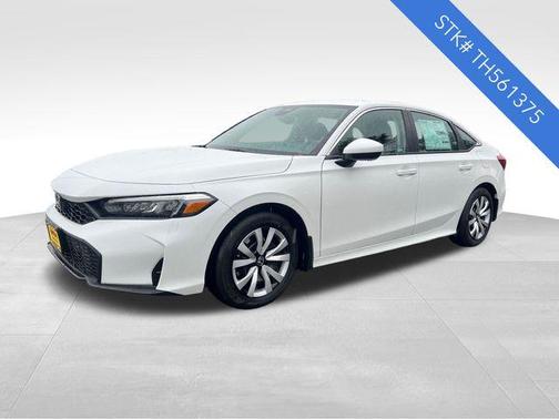 Platinum White 2026 Honda Civic LX