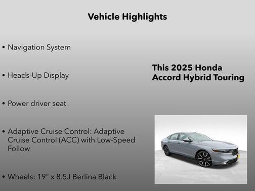 Urban Gray Pearl 2025 Honda Accord Hybrid Touring