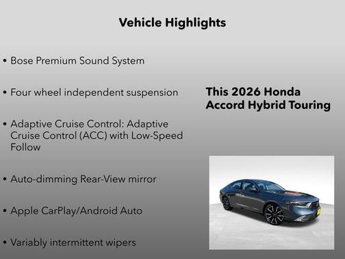 2026 Honda Accord Hybrid Touring