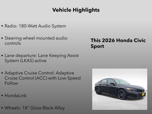 2026 Honda Civic Sport