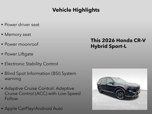 2026 Honda CR-V Hybrid Sport-L AWD