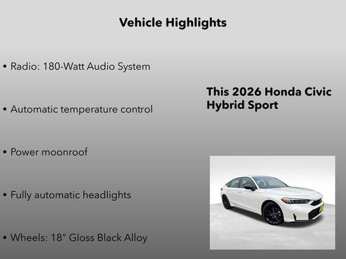 2026 Honda Civic Hybrid Sport