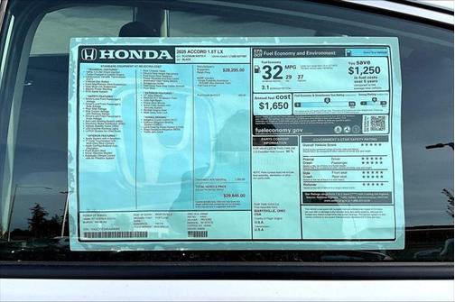 2025 Honda Accord LX 1.5T