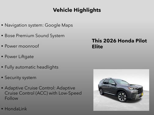 2026 Honda Pilot Elite