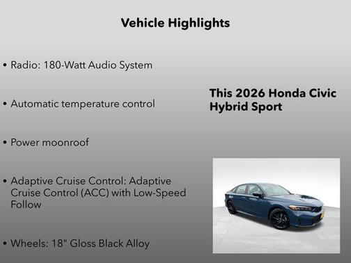 2026 Honda Civic Hybrid Sport