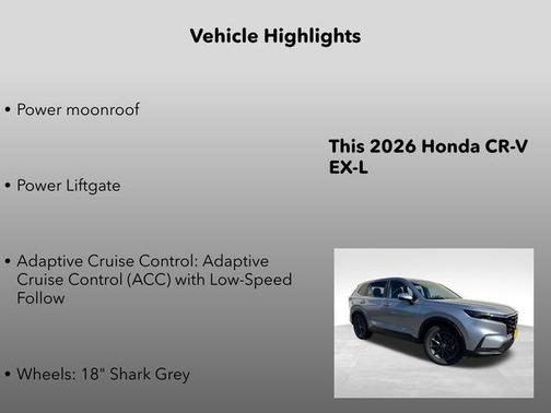 Platinum White 2026 Honda CR-V EX-L AWD