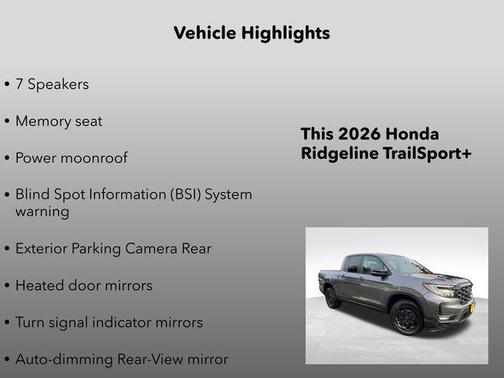 2026 Honda Ridgeline TrailSport+